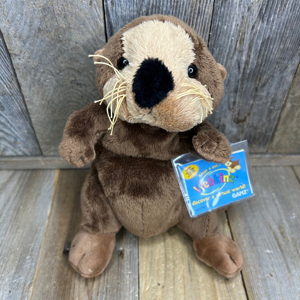 Ganz Webkinz Sea Otter HM359 Plush Brown Stuffed Animal Sealed Code New With Tag